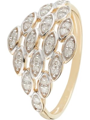 Zdjęcie produktu DIAMOND & CO Złoty pierścionek "Kudat" z diamentami rozmiar: 52