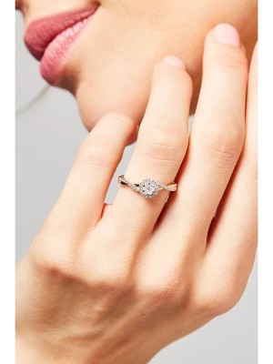 Zdjęcie produktu DIAMOND & CO Złoty pierścionek "Mon Idéal" z diamentami rozmiar: 60