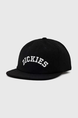 Zdjęcie produktu Dickies czapka z daszkiem z domieszką wełny kolor czarny z aplikacją