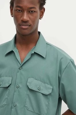Zdjęcie produktu Dickies koszula męska kolor zielony regular z kołnierzykiem klasycznym