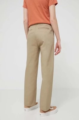 Zdjęcie produktu Dickies spodnie ELIZAVILLE REC damskie kolor zielony proste high waist DK0A4XKB
