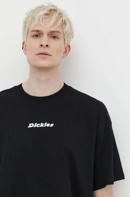 Zdjęcie produktu Dickies t-shirt bawełniany ENTERPRISE TEE SS męski kolor czarny z nadrukiem DK0A4YRN