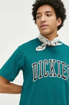 Zdjęcie produktu Dickies t-shirt bawełniany kolor zielony z nadrukiem