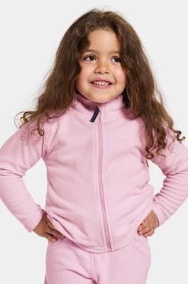 Zdjęcie produktu Didriksons bluza dziecięca MONTE KIDS FZ 10 kolor różowy gładka