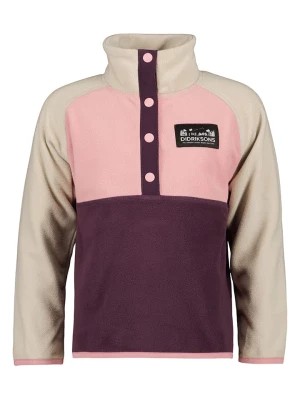 Zdjęcie produktu Didriksons Bluza polarowa "Monte" w kolorze beżowo-różowo-czerwonym rozmiar: 140