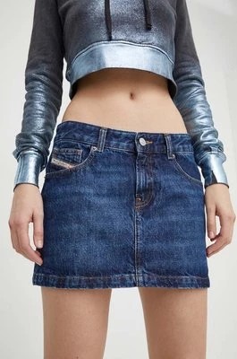 Zdjęcie produktu Diesel spódnica jeansowa DE-RON GONNA kolor granatowy mini prosta