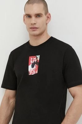 Zdjęcie produktu Diesel t-shirt bawełniany męski kolor czarny z nadrukiem