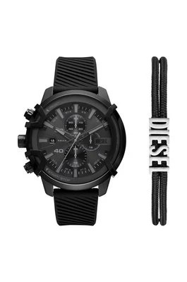 Zdjęcie produktu Diesel zegarek i bransoletka kolor czarny