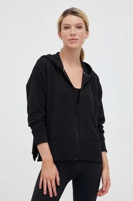 Zdjęcie produktu Dkny bluza damska kolor czarny z kapturem gładka DP3J9312