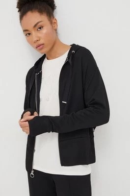Zdjęcie produktu Dkny bluza damska kolor czarny z kapturem gładka DP3J9299