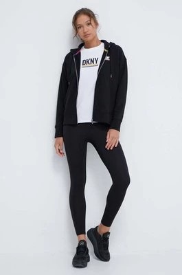 Zdjęcie produktu Dkny bluza damska kolor czarny z kapturem z nadrukiem DP3J9382