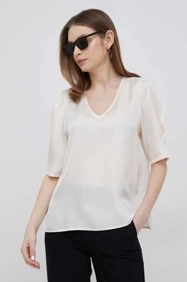 Zdjęcie produktu Dkny bluzka damska kolor beżowy gładka