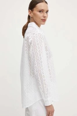 Zdjęcie produktu Dkny koszula bawełniana damska kolor biały regular z kołnierzykiem klasycznym DJ4W2004