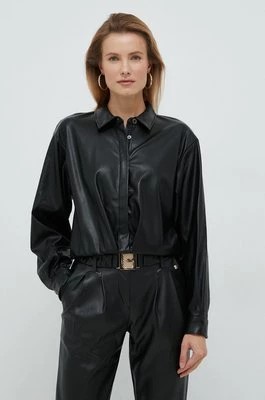 Zdjęcie produktu Dkny koszula damska kolor czarny regular z kołnierzykiem klasycznym