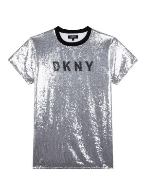 Zdjęcie produktu DKNY Koszulka w kolorze srebrnym rozmiar: 164