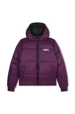 Zdjęcie produktu Dkny kurtka dwustronna dziecięca kolor fioletowy