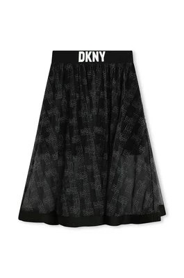 Zdjęcie produktu Dkny spódnica dziecięca kolor czarny midi rozkloszowana
