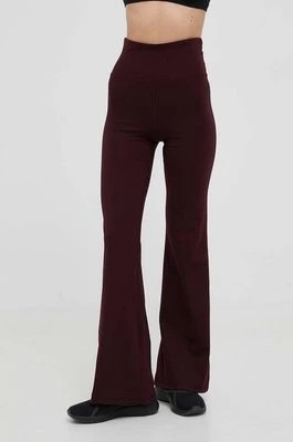 Zdjęcie produktu Dkny spodnie damskie kolor bordowy gładkie