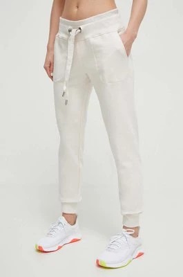 Zdjęcie produktu Dkny spodnie dresowe damskie kolor beżowy melanżowe DP2P1917