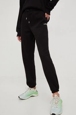 Zdjęcie produktu Dkny spodnie dresowe damskie kolor czarny gładkie DP2P3114