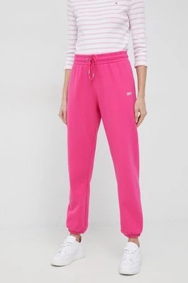 Zdjęcie produktu Dkny spodnie dresowe damskie kolor różowy gładkie DP2P3114