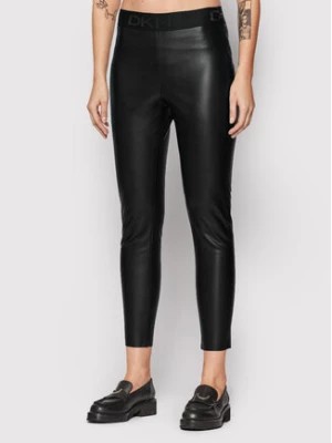 Zdjęcie produktu DKNY Spodnie z imitacji skóry P1RKXGIJ Czarny Slim Fit