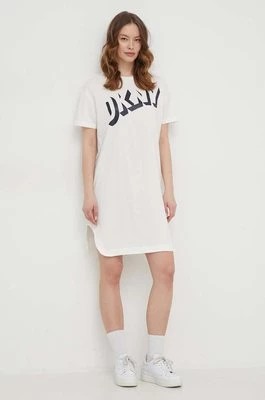 Zdjęcie produktu Dkny sukienka bawełniana kolor biały midi prosta D2A4B086