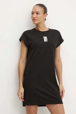 Zdjęcie produktu Dkny sukienka bawełniana kolor czarny mini oversize DP4D4851