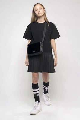 Zdjęcie produktu Dkny sukienka dziecięca kolor czarny mini prosta