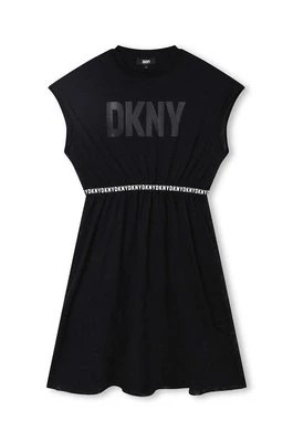 Zdjęcie produktu Dkny sukienka dziecięca kolor czarny mini rozkloszowana