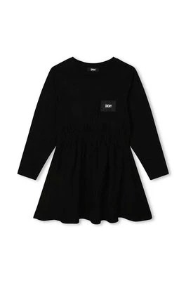 Zdjęcie produktu Dkny sukienka dziecięca kolor czarny mini rozkloszowana