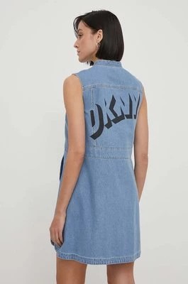 Zdjęcie produktu Dkny sukienka jeansowa kolor niebieski mini rozkloszowana D2A4BX52