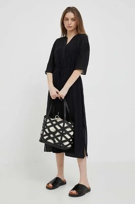 Zdjęcie produktu Dkny sukienka kolor czarny midi oversize