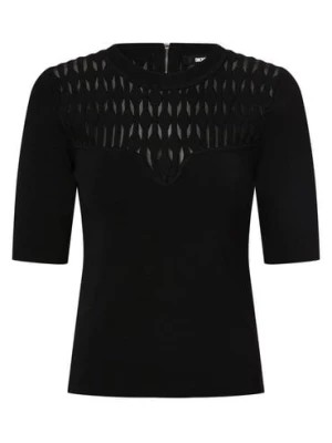 Zdjęcie produktu DKNY Sweter damski Kobiety drobna dzianina czarny jednolity,