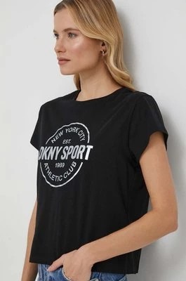 Zdjęcie produktu Dkny t-shirt bawełniany damski kolor czarny DP3T9563