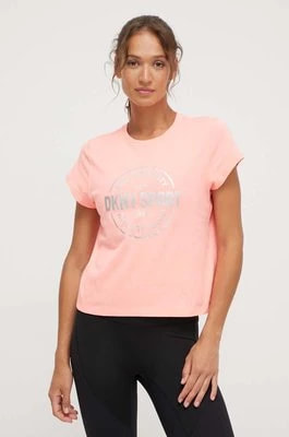 Zdjęcie produktu Dkny t-shirt bawełniany damski kolor różowy DP3T9563