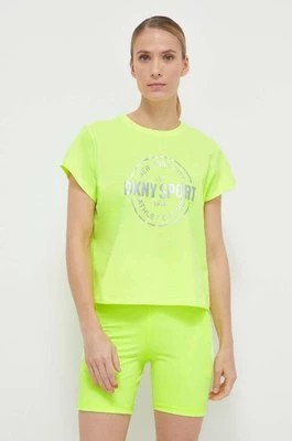 Zdjęcie produktu Dkny t-shirt bawełniany damski kolor żółty DP3T9563