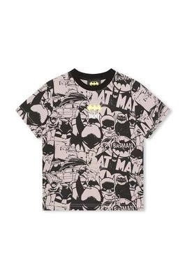 Zdjęcie produktu Dkny t-shirt bawełniany dziecięcy x DC Comics kolor czarny wzorzysty