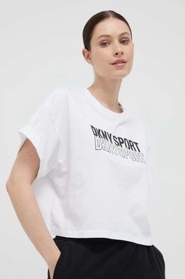 Zdjęcie produktu Dkny t-shirt bawełniany kolor biały