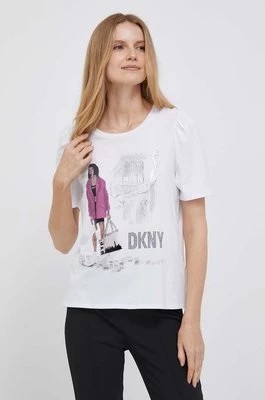 Zdjęcie produktu Dkny t-shirt damski kolor biały