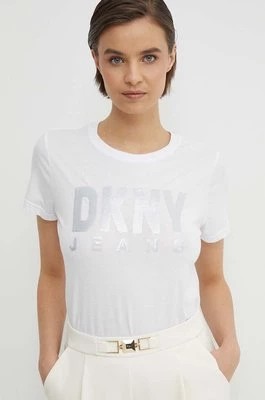 Zdjęcie produktu Dkny t-shirt damski kolor biały DJ4T1050
