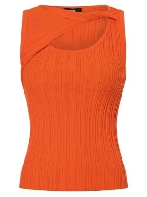 Zdjęcie produktu DKNY Top damski Kobiety drobna dzianina pomarańczowy jednolity,