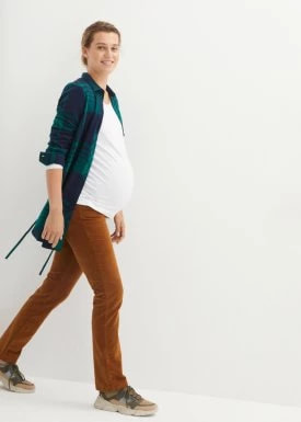 Zdjęcie produktu Długa bluzka ciążowa i do karmienia piersią z flaneli bonprix