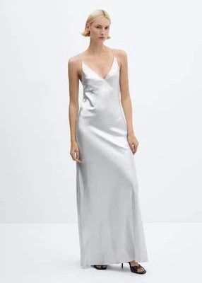 Zdjęcie produktu Długa metaliczna sukienka Mango