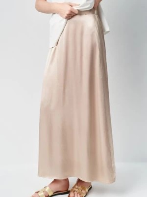 Zdjęcie produktu Długa prosta spódnica w kolorze camel OCHNIK