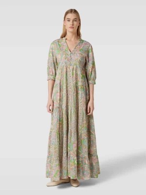 Zdjęcie produktu Długa sukienka z czystej bawełny ekologicznej z dekoltem w serek model ‘Cala’ Fabienne Chapot