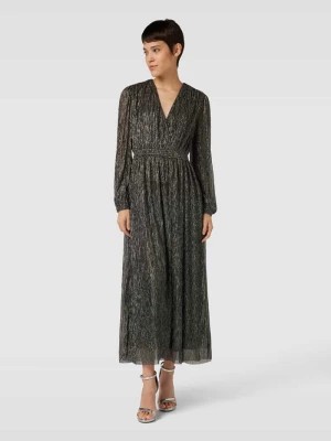 Zdjęcie produktu Długa sukienka z efektem metalicznym i dekoltem w serek THE KOOPLES