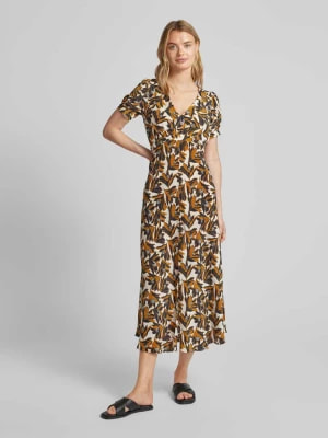 Zdjęcie produktu Długa sukienka z jedwabiu z kwiatowym wzorem Weekend Max Mara
