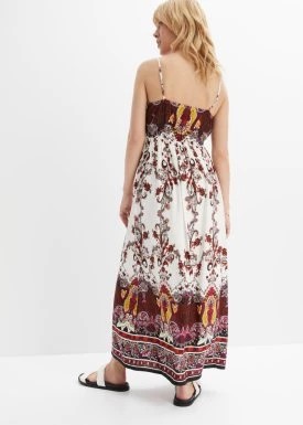Zdjęcie produktu Długa sukienka z nadrukiem w deseń paisley, ze zrównoważonej wiskozy bonprix