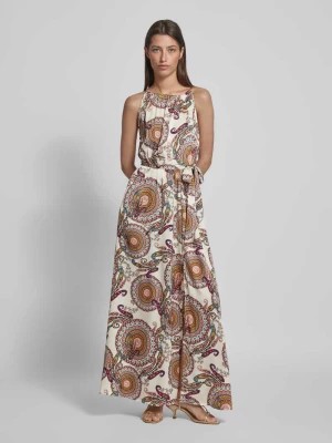 Zdjęcie produktu Długa sukienka ze wzorem na całej powierzchni Apricot